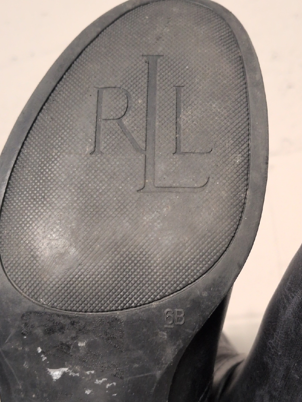 Lauren Ralph Lauren Menna Black Leather Tall Riding Boots Size 6B, Equestrian - Picture 8 of 10